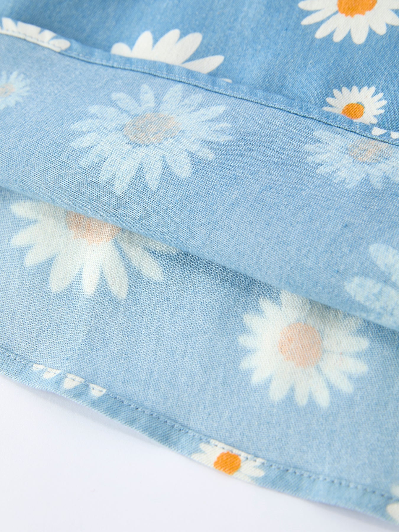 Spring Daisy Girls' Blue Denim Dress