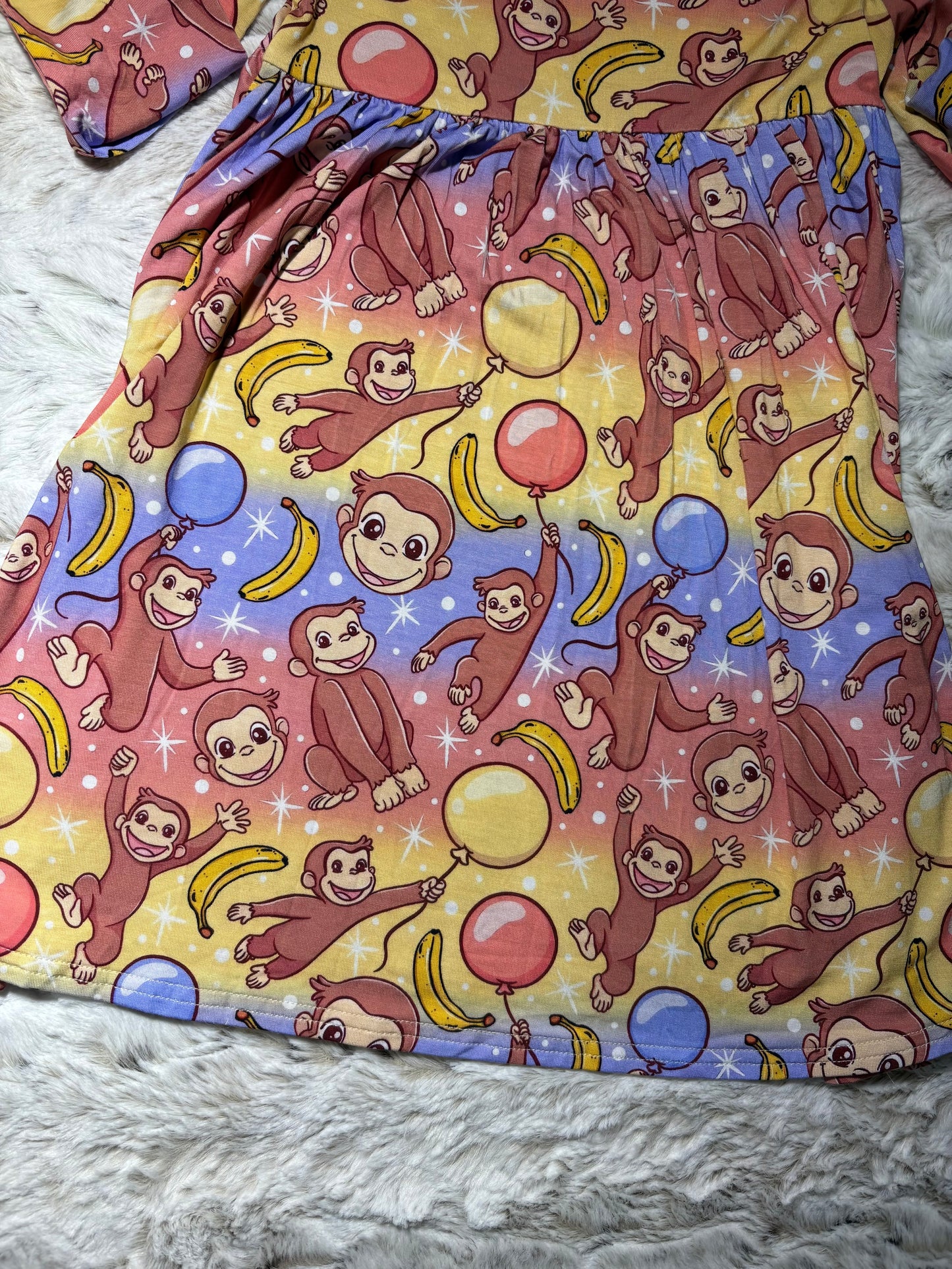 Curious George bamboo twirl dress