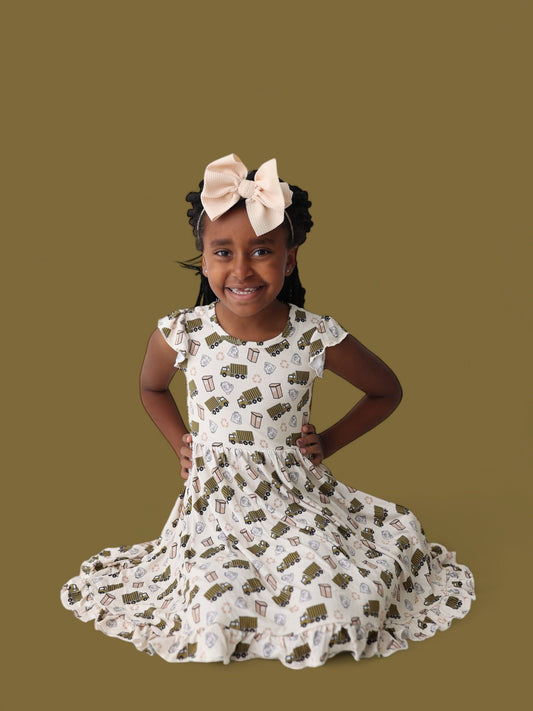 GOOD OL' GARBAGE DREAM RUFFLE DRESS
