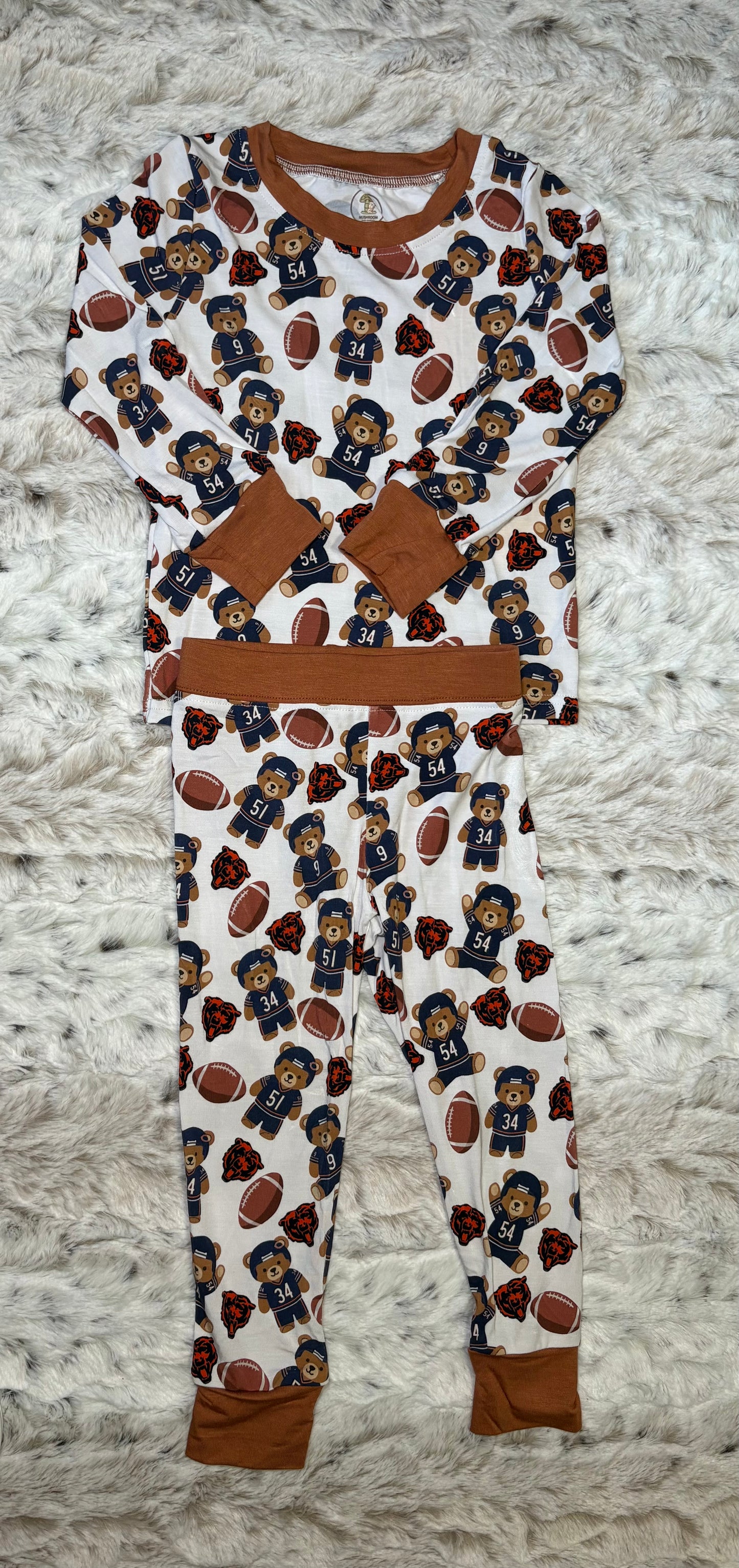 Blue and orange bear 2pc set