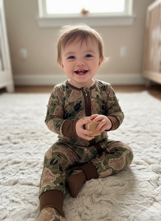 Highland cow bamboo zippy