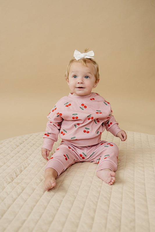 Jogger Set | Blush & Cherry