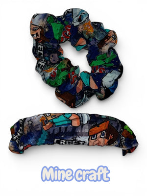 Minecraft hair scrunchie