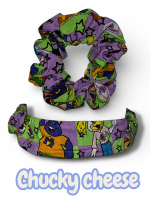 Chucky cheese hair scrunchie