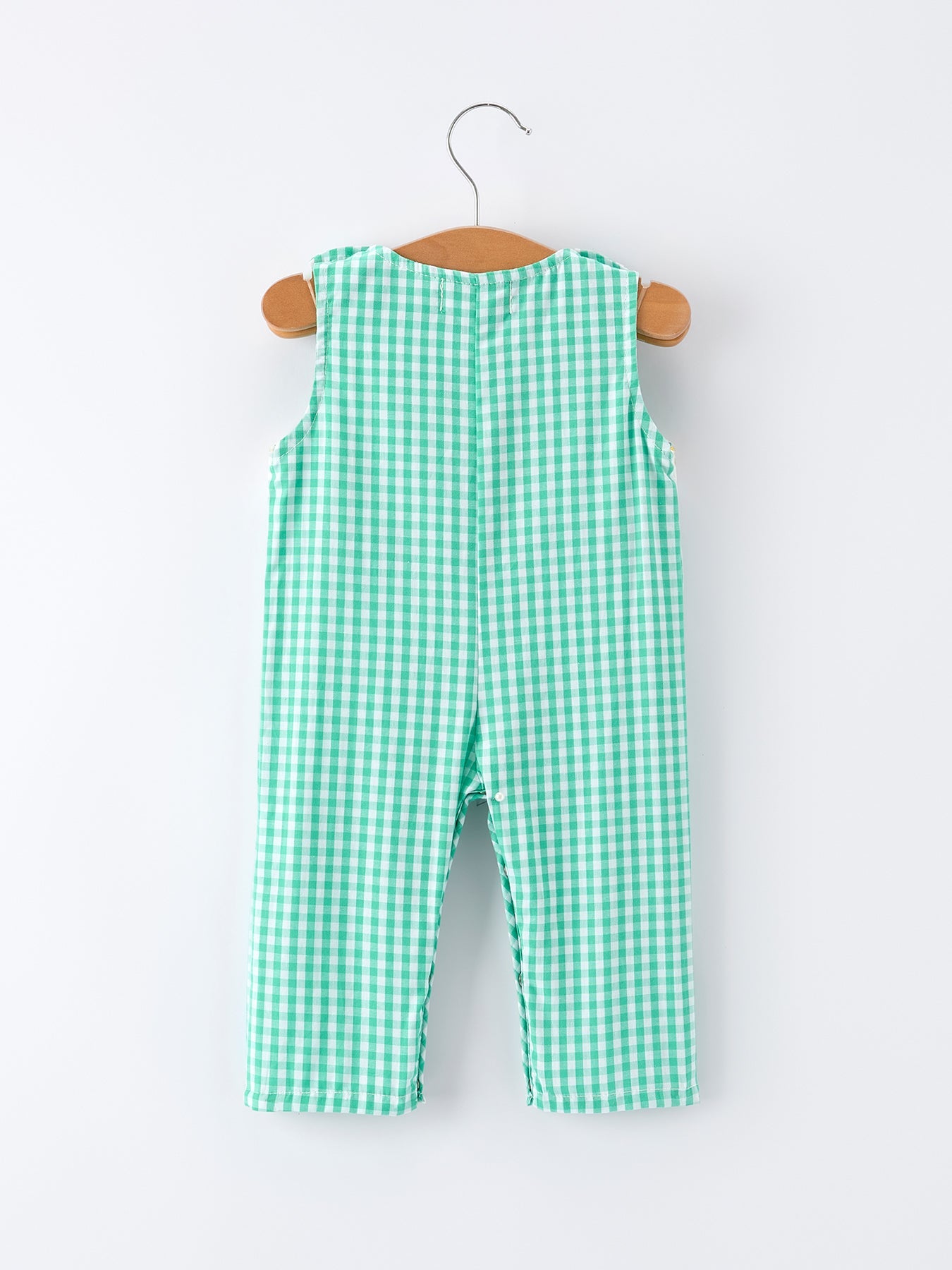 Pickle Ball Embroidered Smocked Green Baby Boys Romper