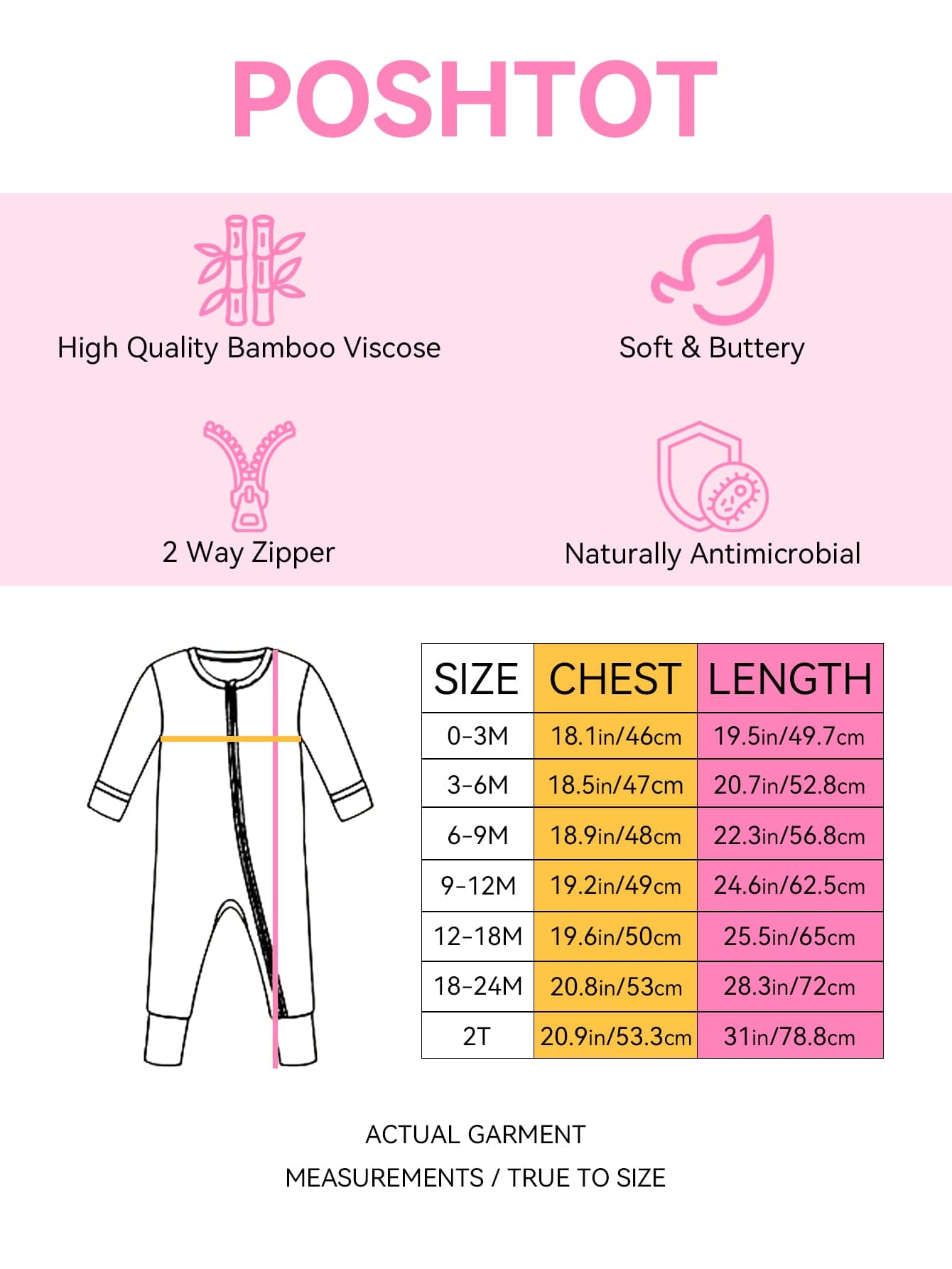 Posh TOT Pool Floats Bamboo Baby Convertible Zippy Romper