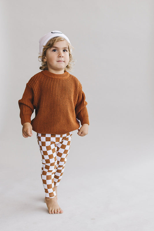 Chunky Knit Sweater | Rust