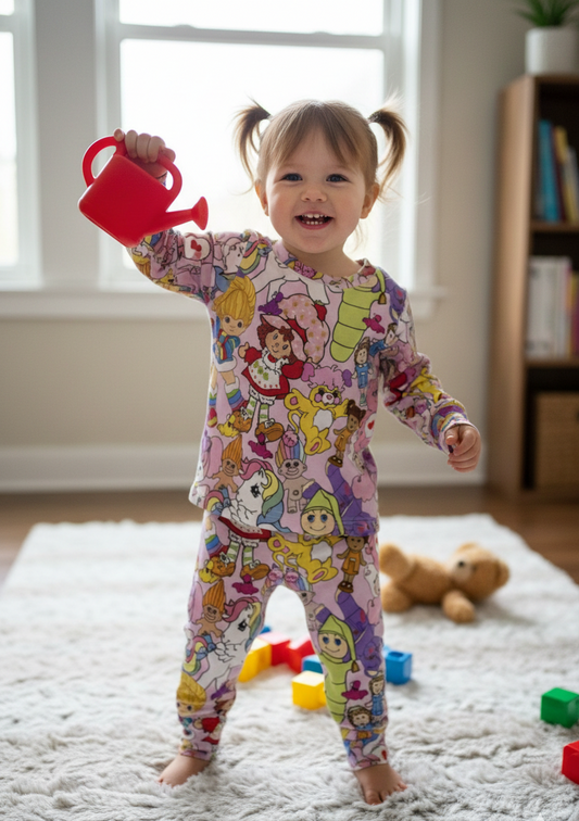 80s character bamboo 2 piece set