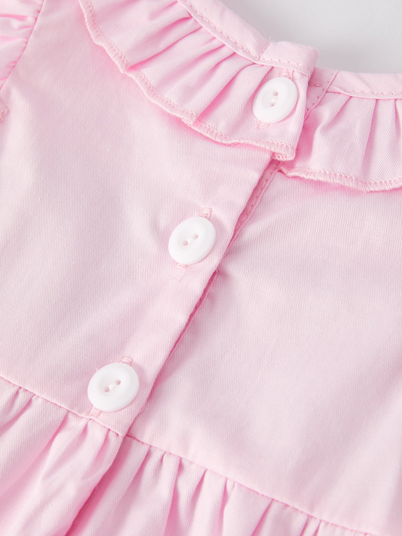 Pink Smocked Church Christ Bishop Christening Romper
