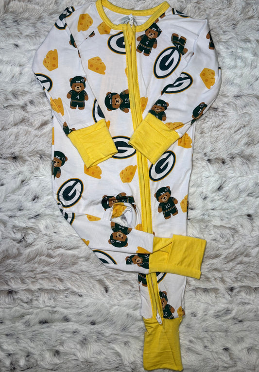 Yellow and green bear zippy