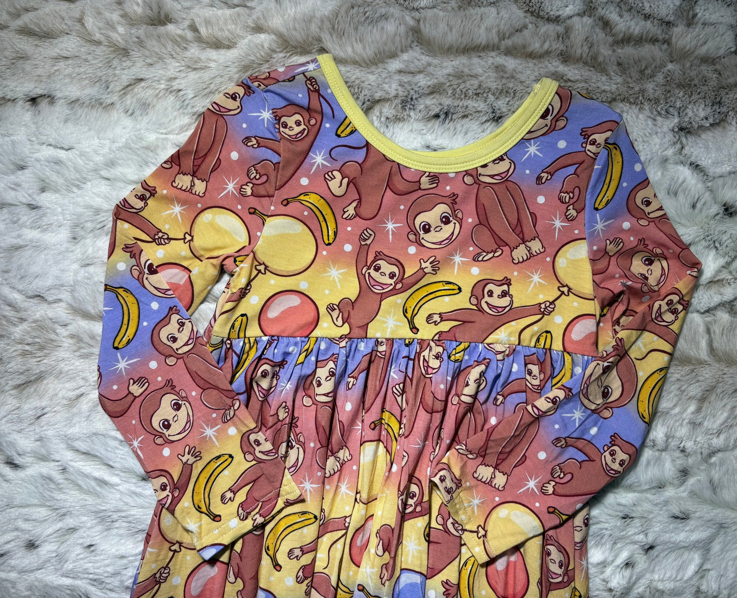 Curious George bamboo twirl dress