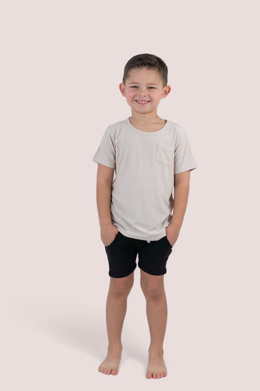 TOTALLY TAN RIB DREAM POCKET TEE