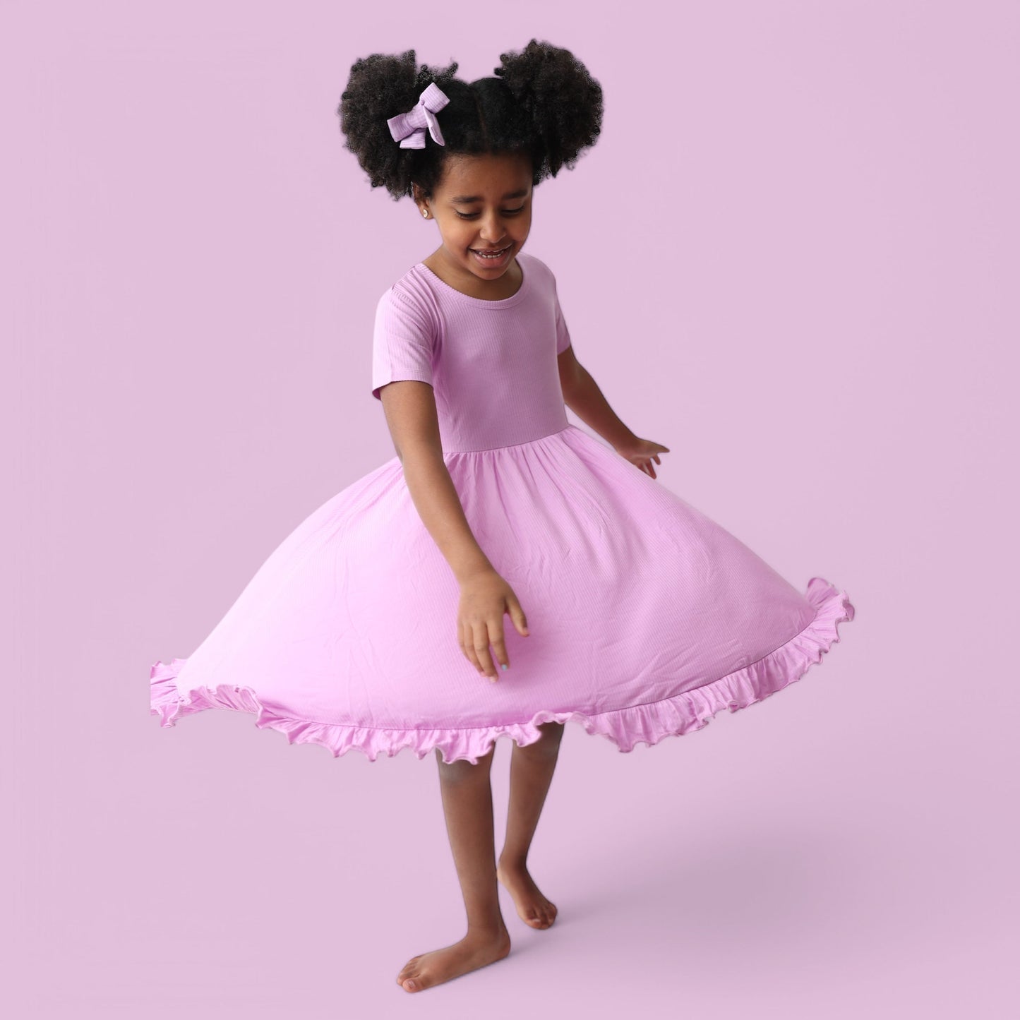 FOREVER LILAC RIB DREAM BOW HAIR CLIPS
