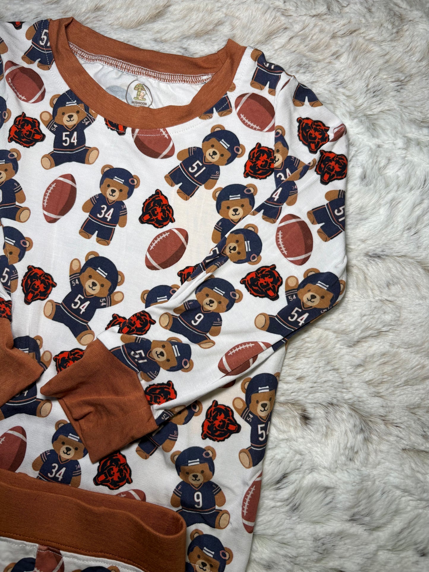 Blue and orange bear 2pc set