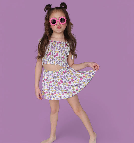 SWEET SUMMER DREAM SMOCKED SKORT SET