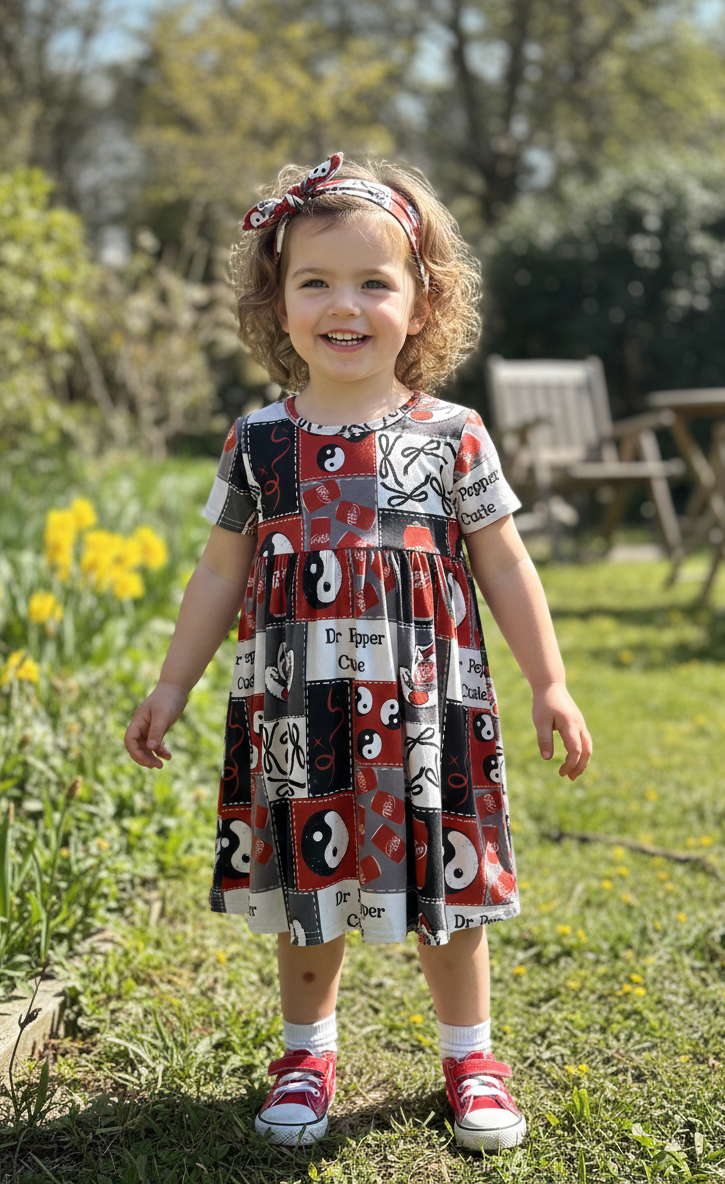 Dr Pepper cutie bamboo twirl dress