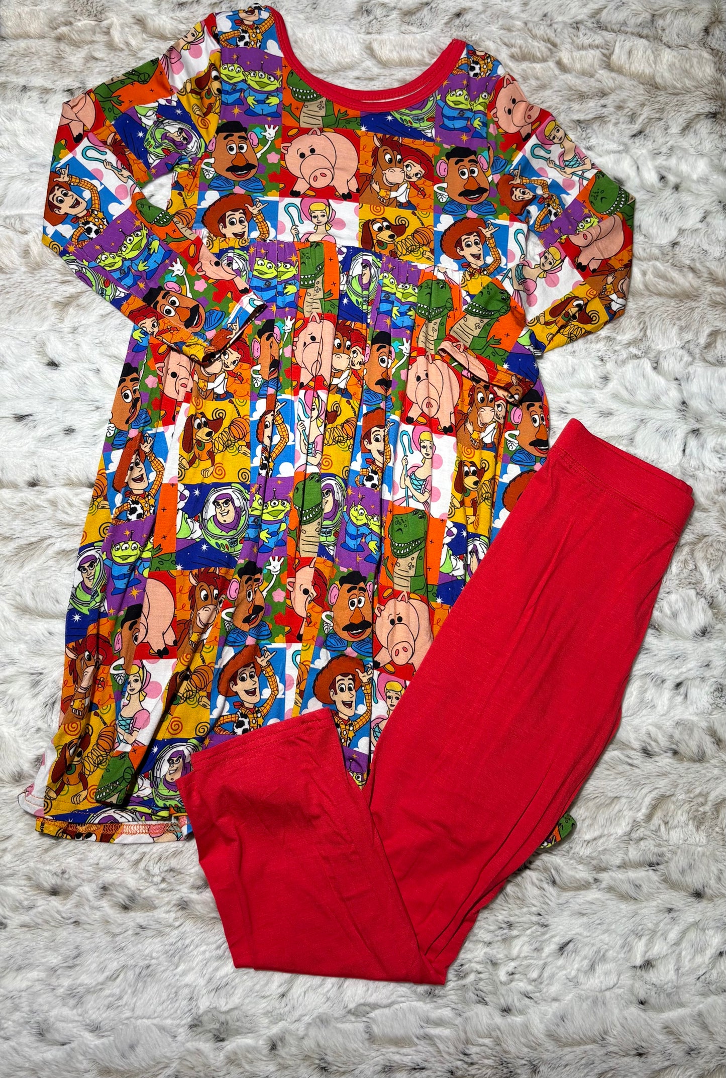 bamboo twirl dress with pants