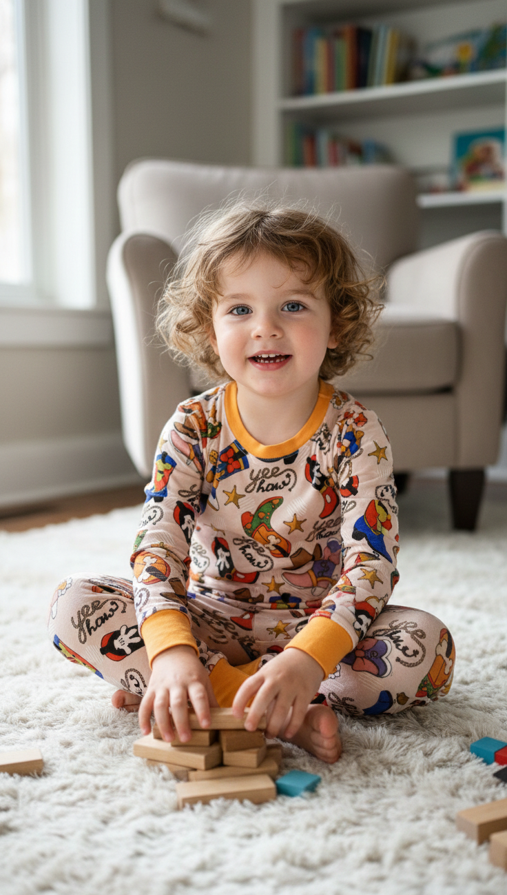 M Mouse Cowboy Cowgirl bamboo 2 piece set