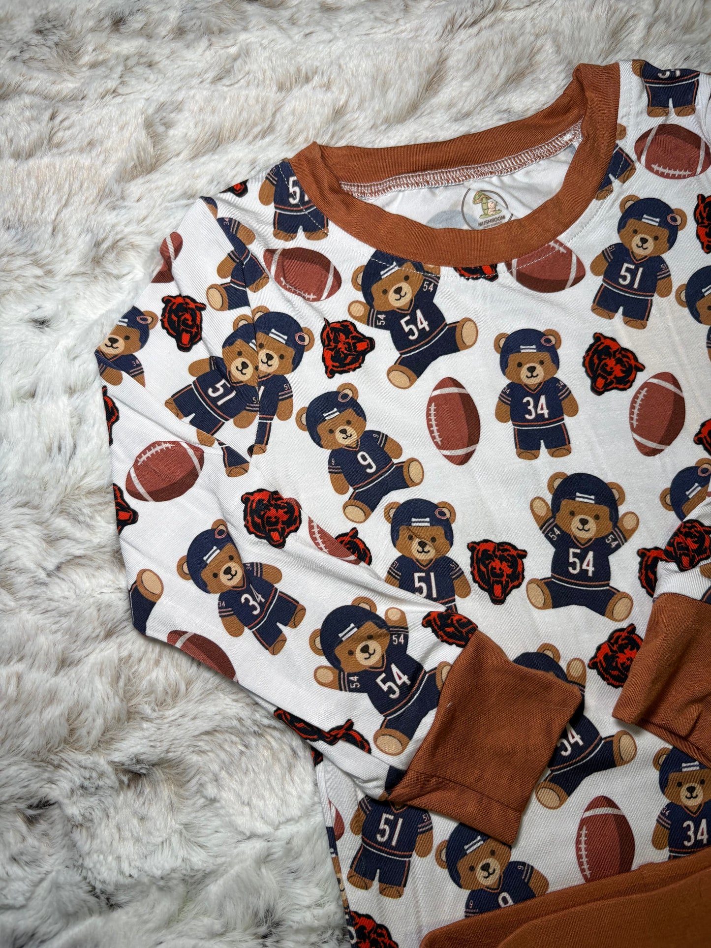 Blue and orange bear 2pc set