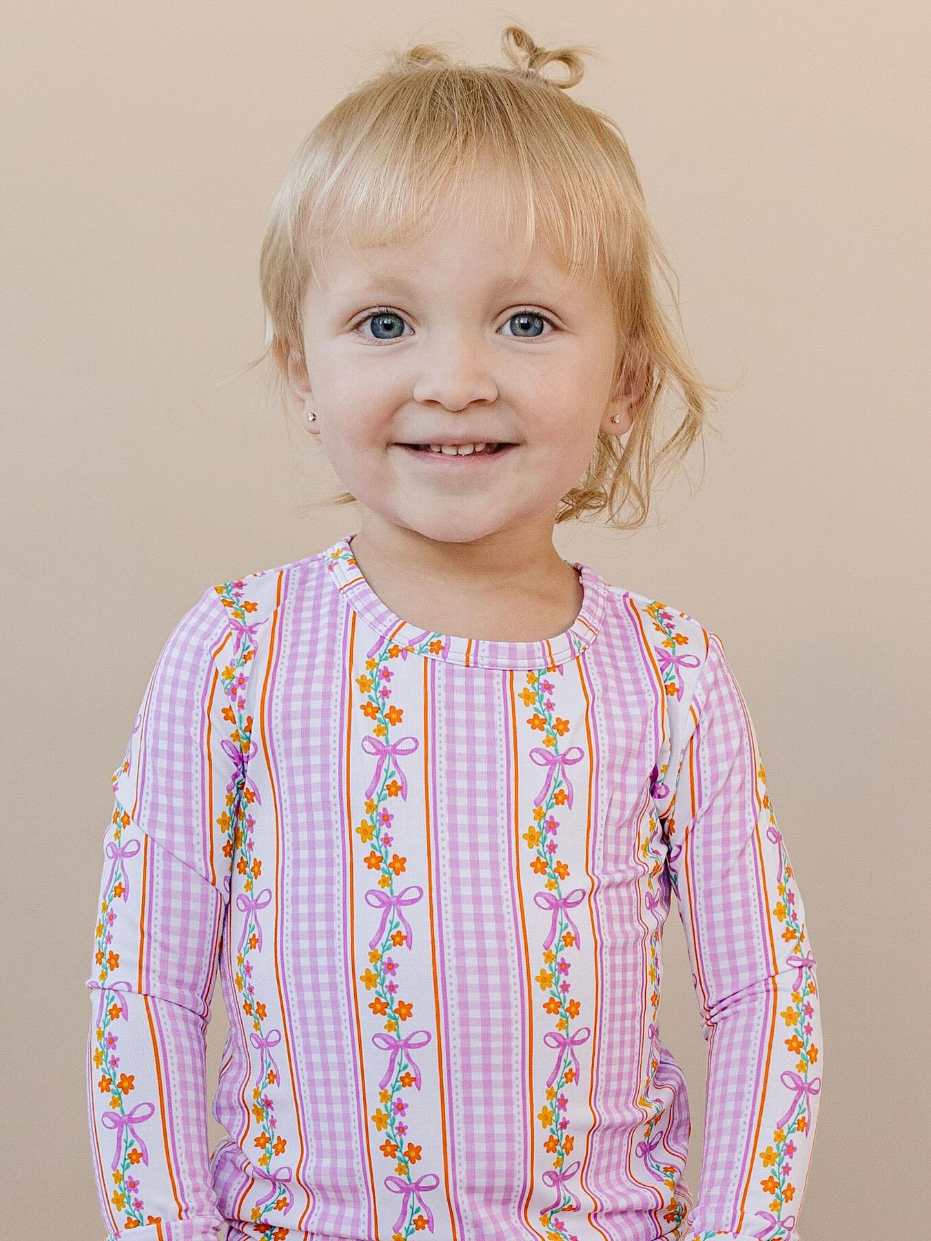 Bamboo Two Piece Set | Gingham & Flowers