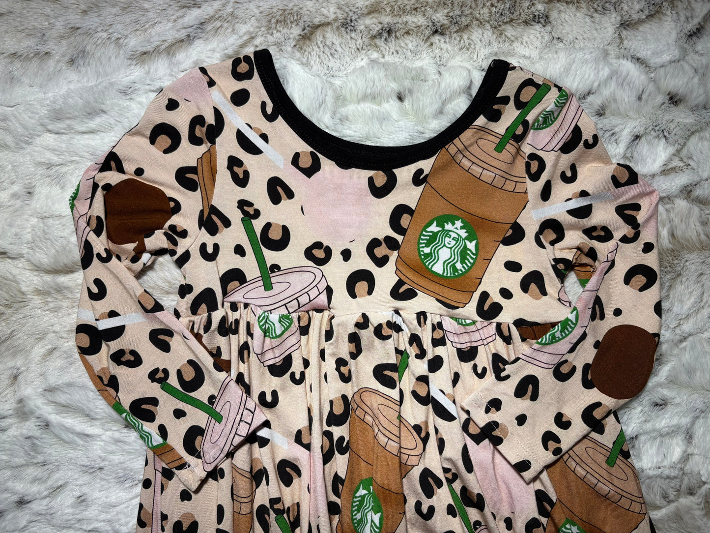 Starbucks cheetah bamboo twirl dress