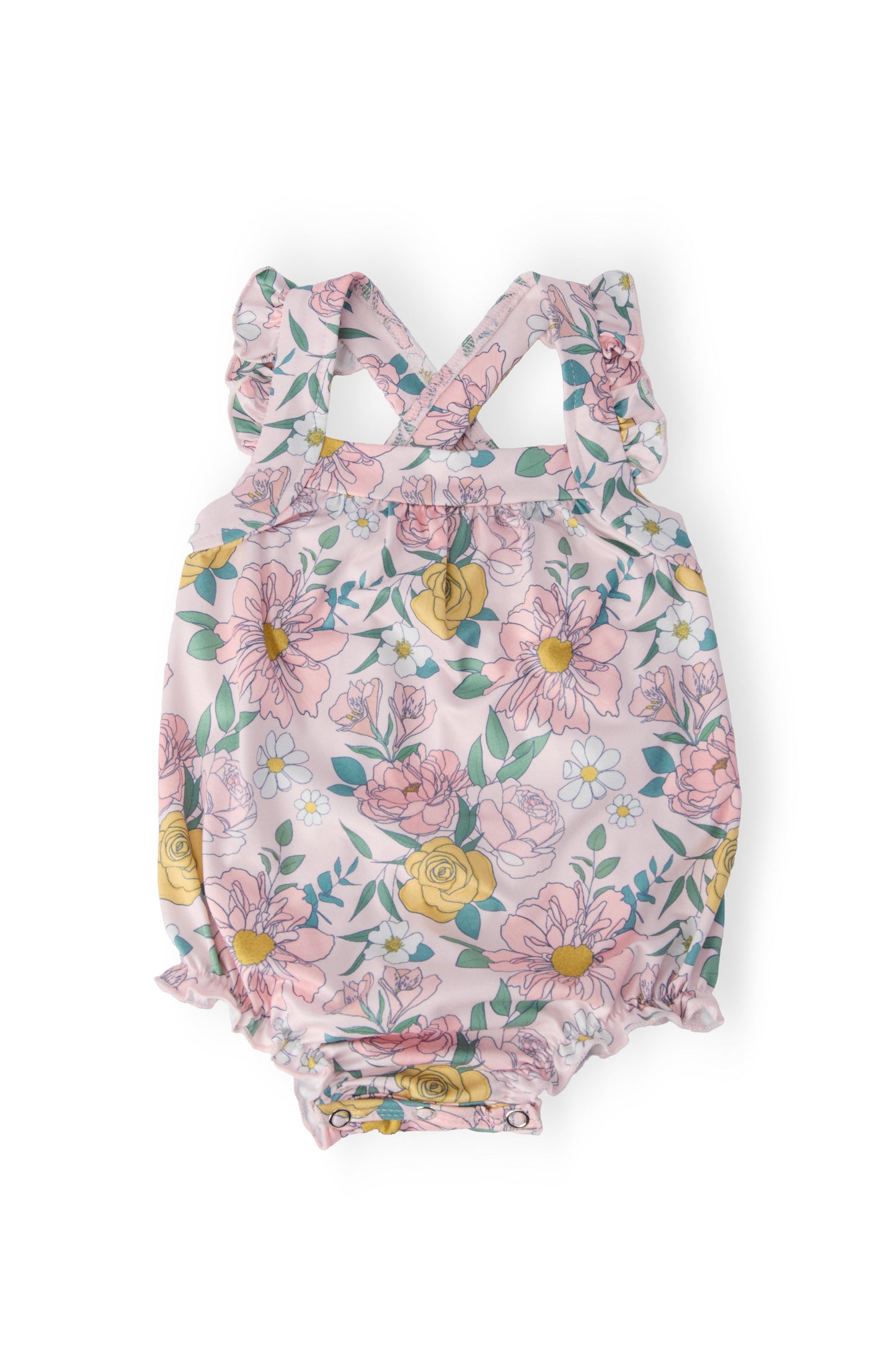 Autumn Breeze Ruffle Cross Back Romper