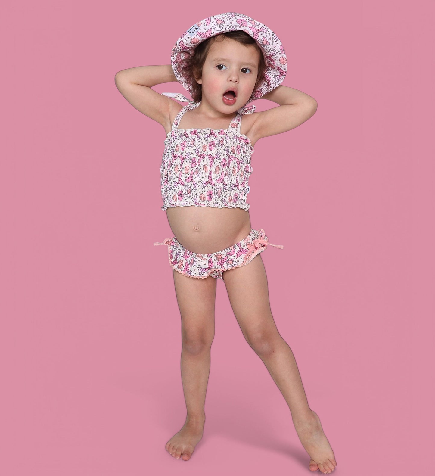 MAGICAL MERMAID DREAM SMOCKED TANKINI TWO PIECE SWIM SUIT