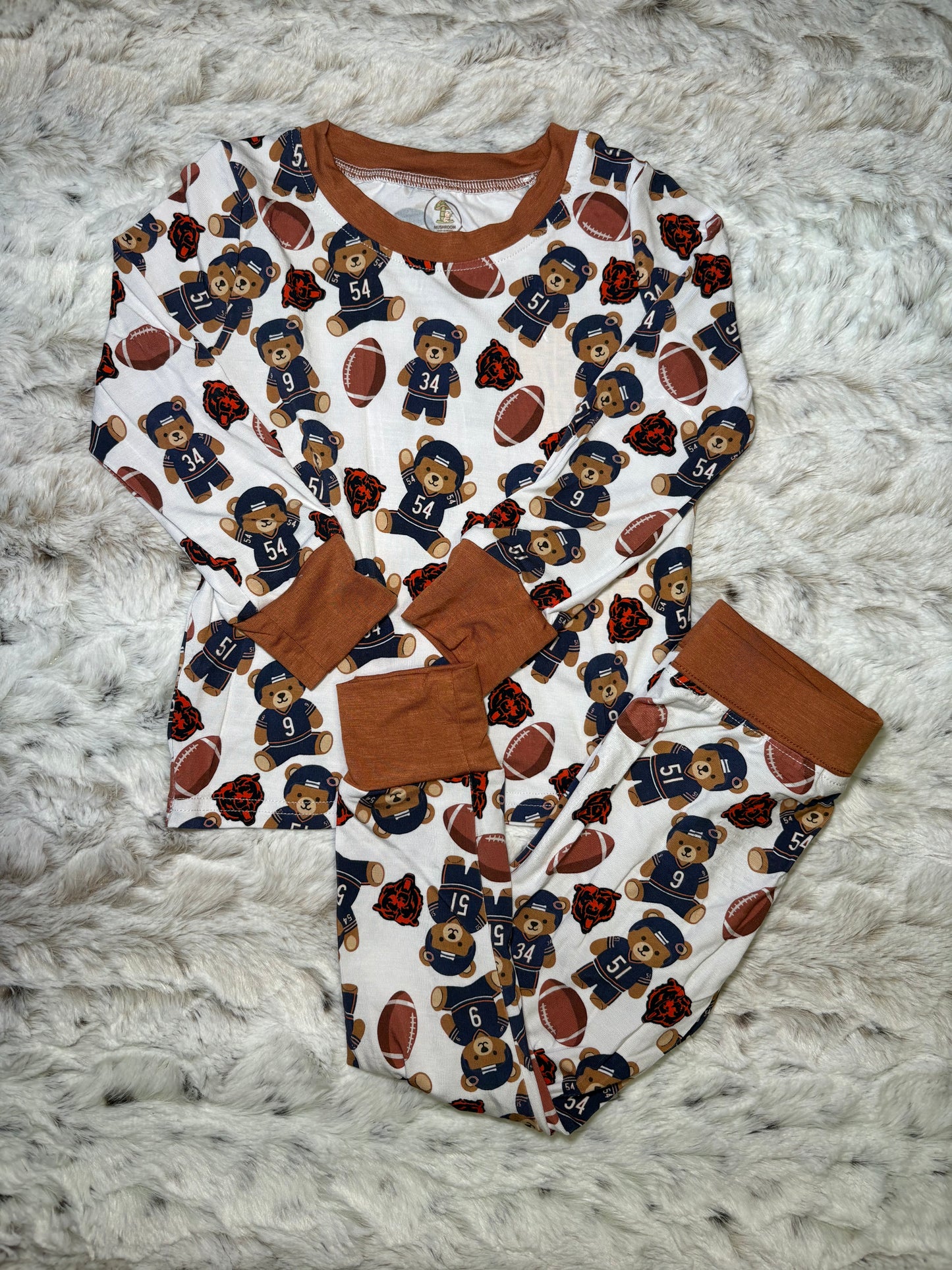 Blue and orange bear 2pc set