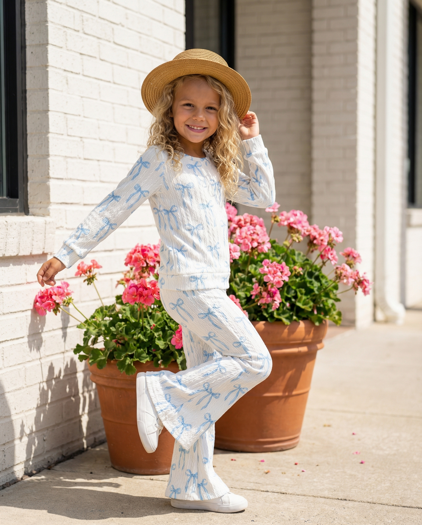 Blue Bow Coquette Pant Set