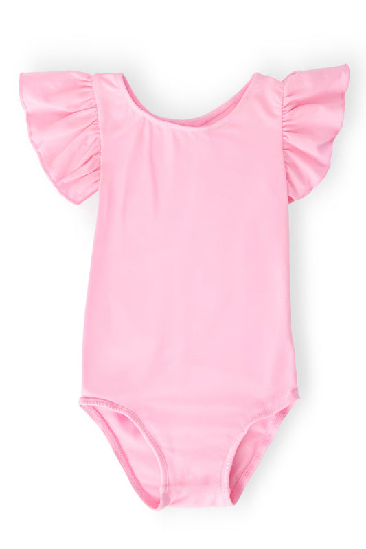 Bubblegum Pink S/S Flutter Sleeve Leotard