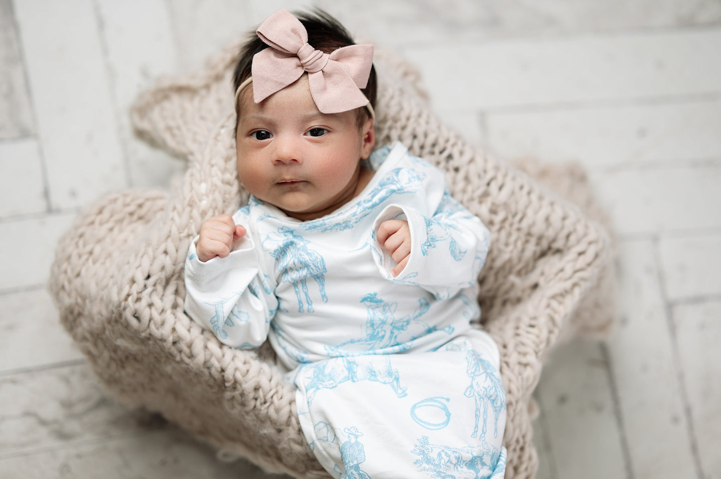 Cowboy Baby Gown