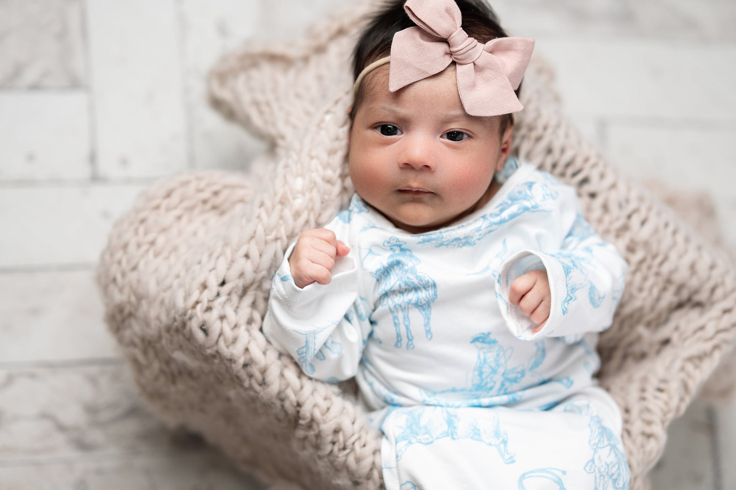Cowboy Baby Gown