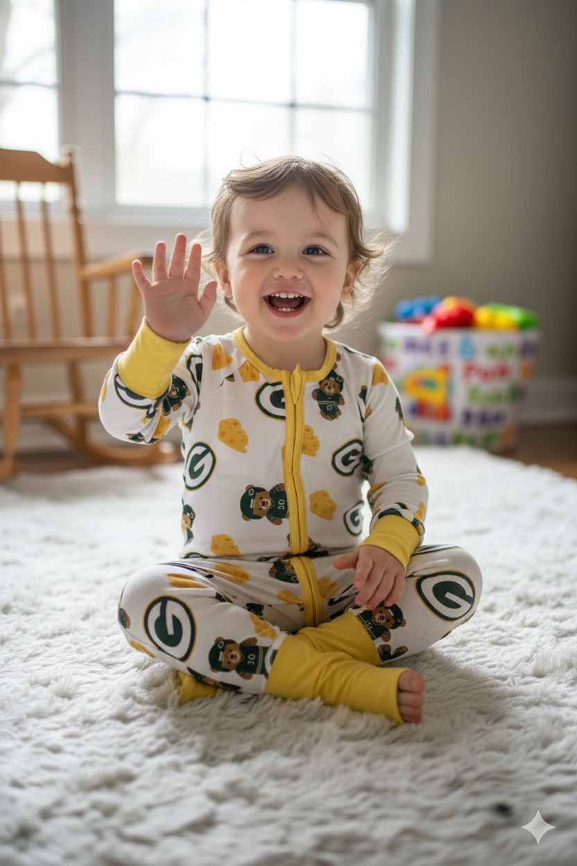 Yellow and green bear zippy