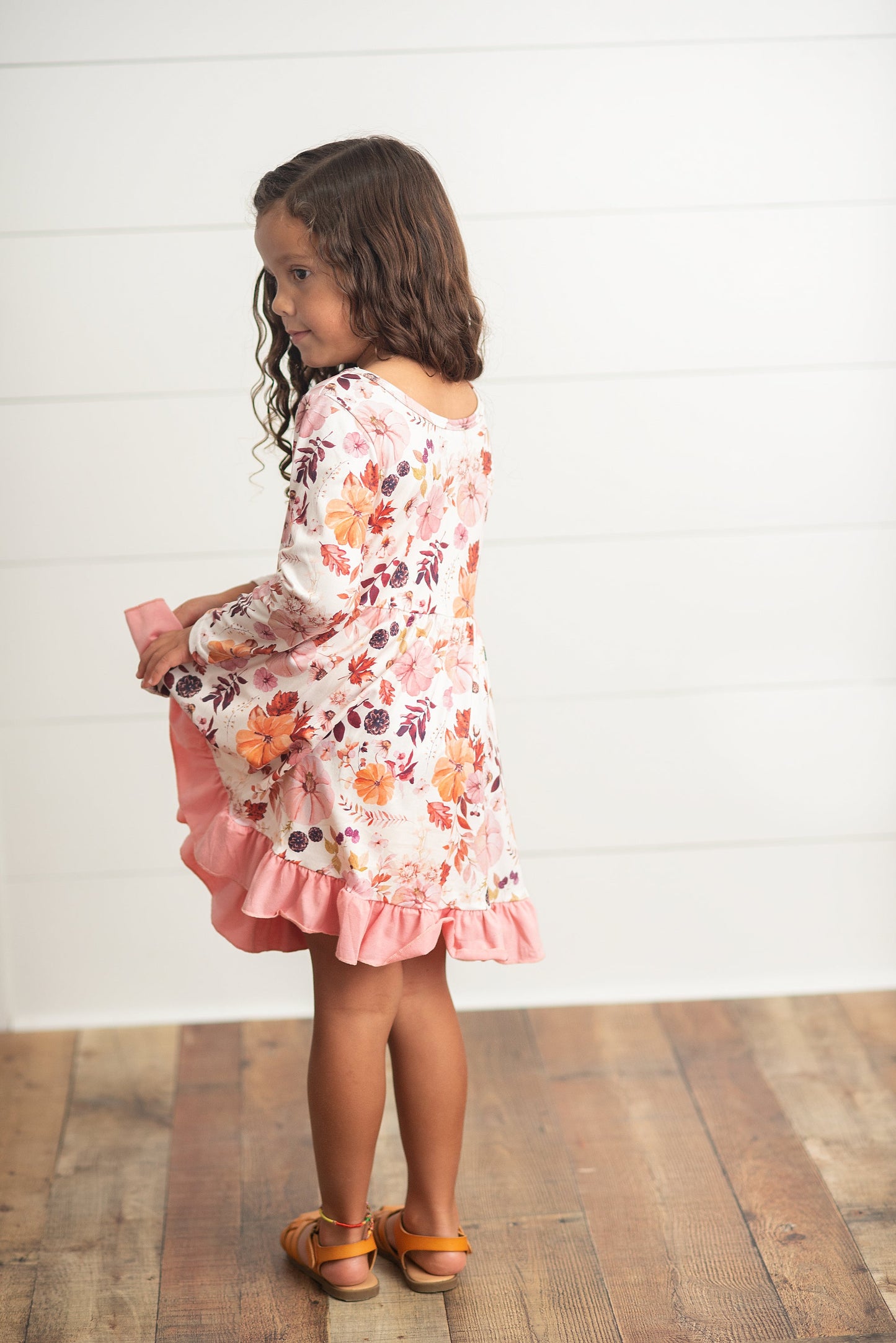 Coral Floral Dress