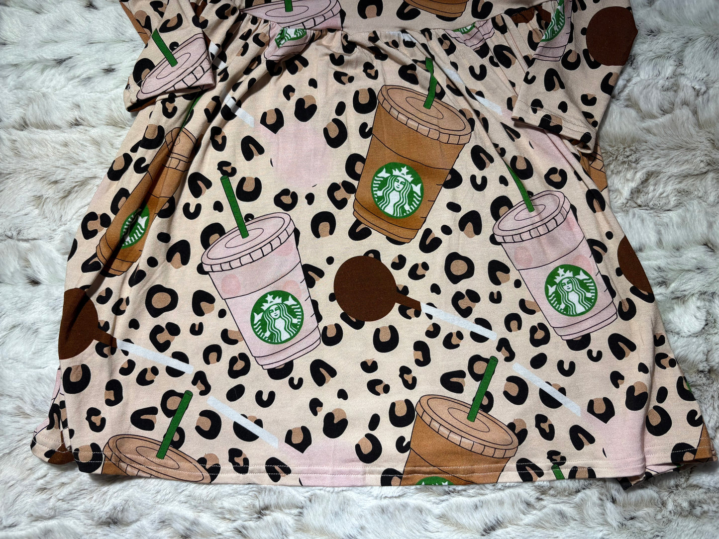 Starbucks cheetah bamboo twirl dress