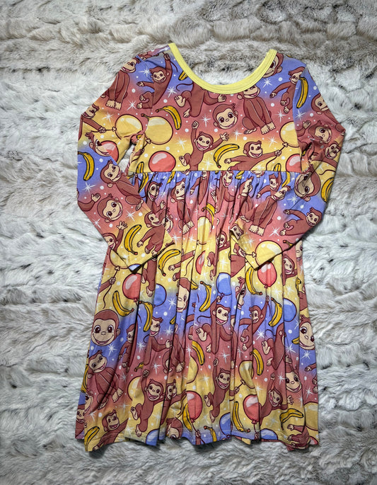 Curious George bamboo twirl dress