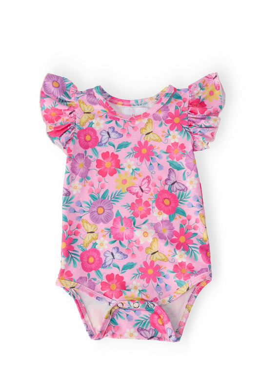 Fluttering Garden S/S Flutter Bodysuit