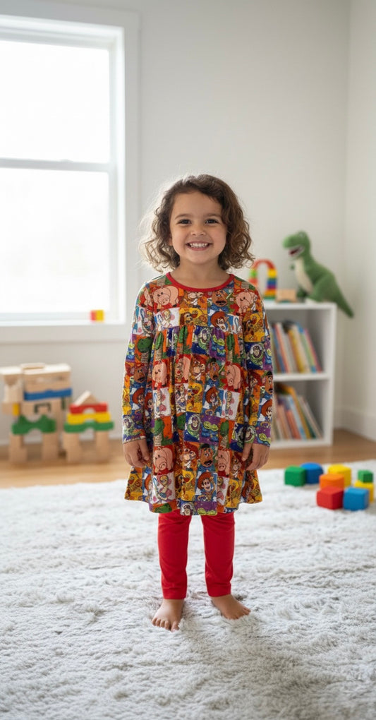 bamboo twirl dress with pants