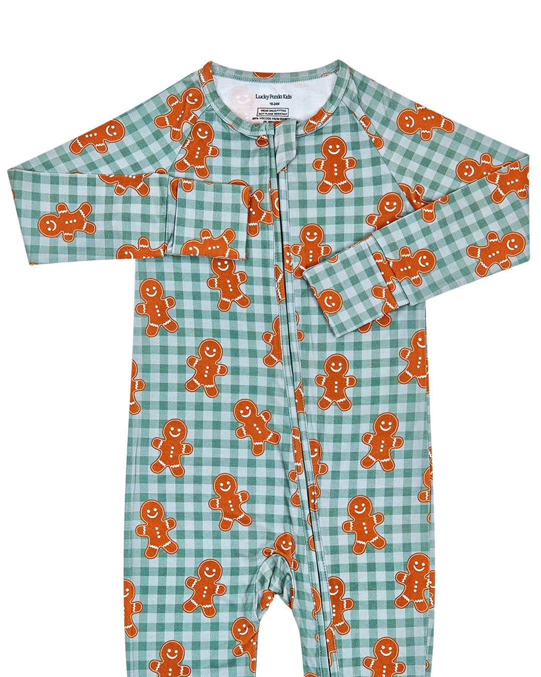 Bamboo Zip Romper | Gingerbread Gingham