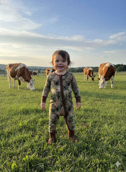 Highland cow bamboo zippy