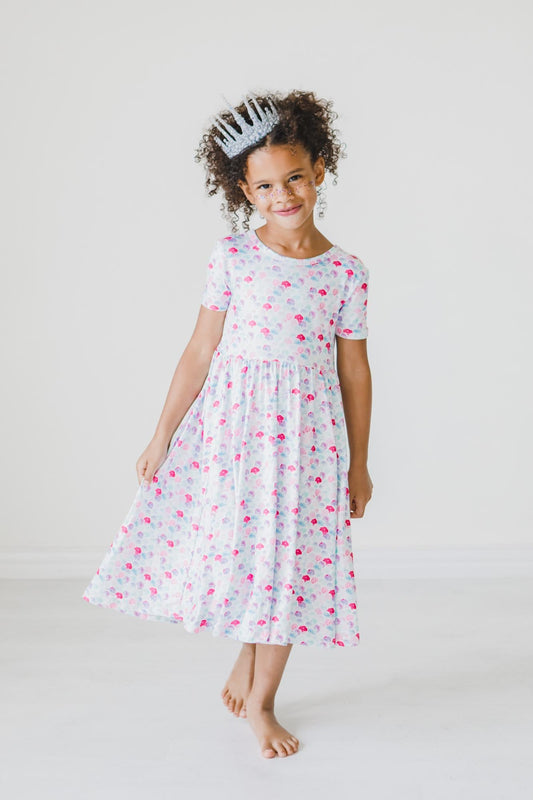 Mermaid Scales S/S Pocket Twirl Dress