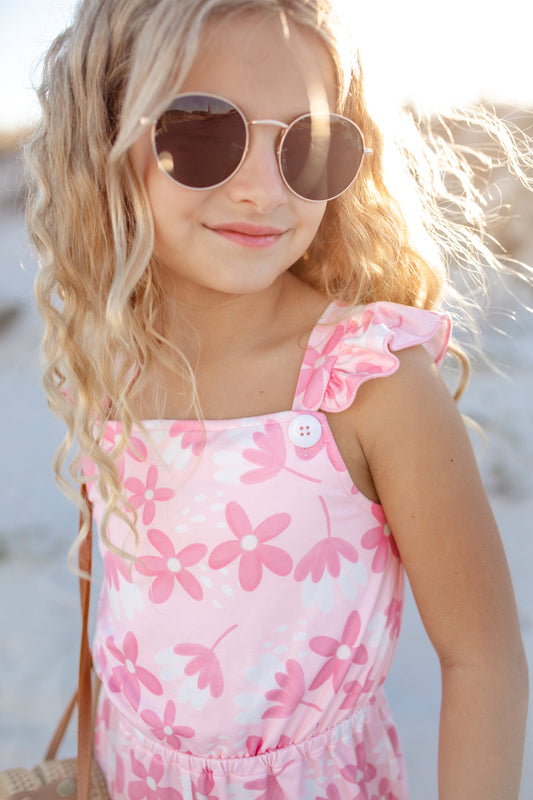 Pink Flower Jumpsuit