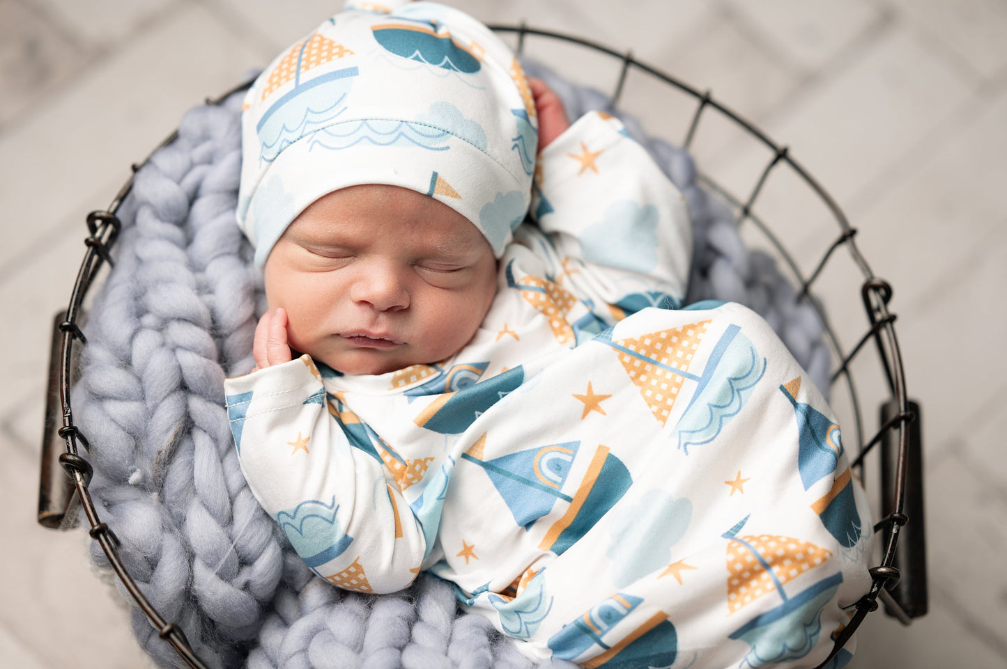 Sail Boat Baby Gown