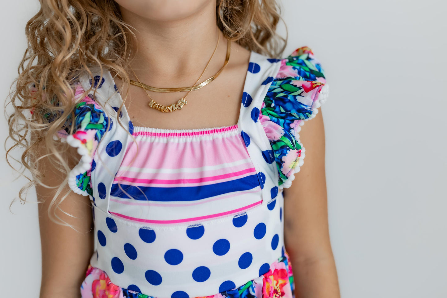 Navy Polka Dot Set