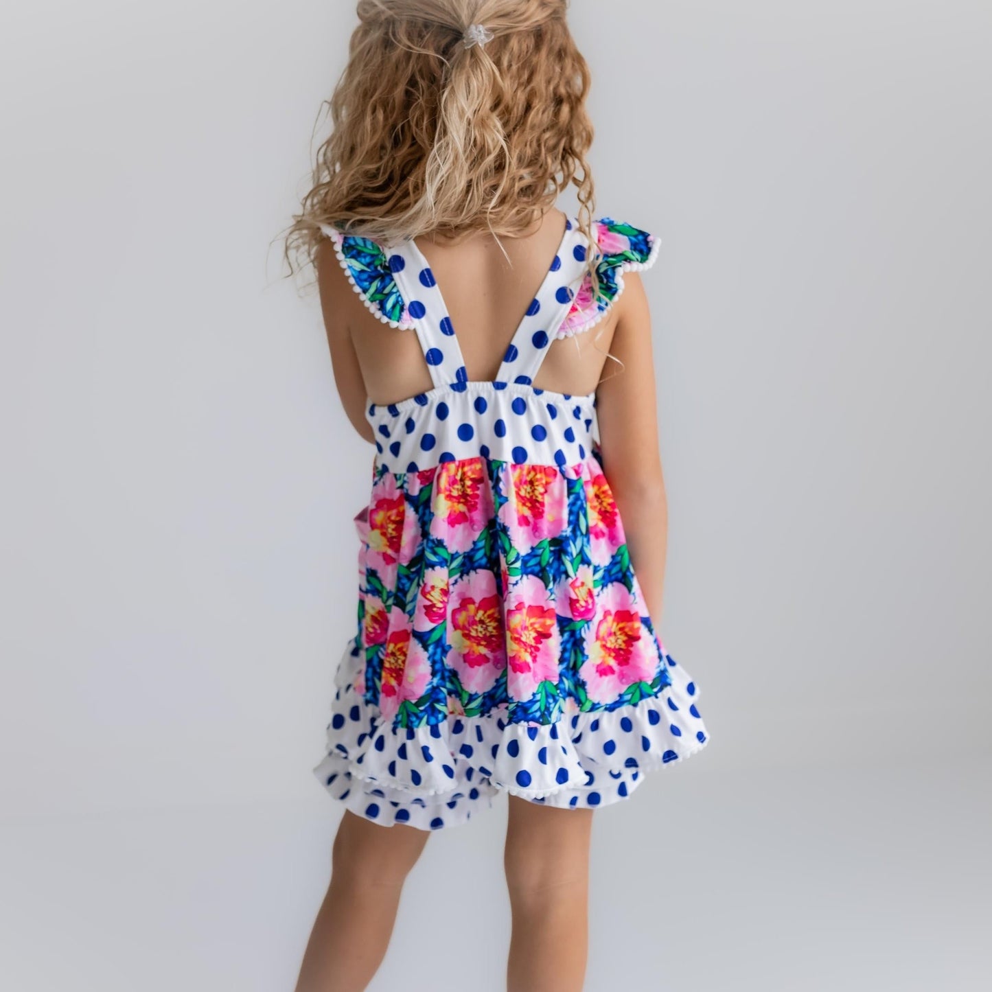 Navy Polka Dot Set