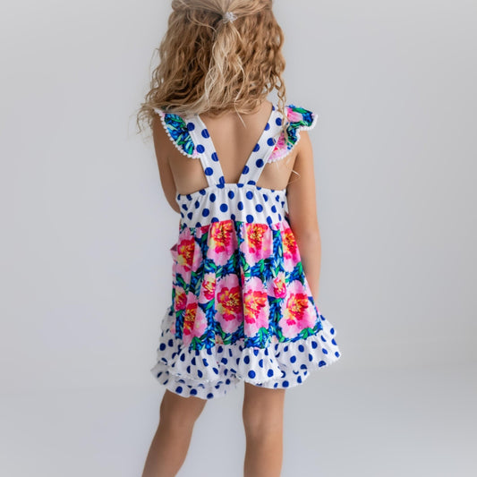 Navy Polka Dot Set