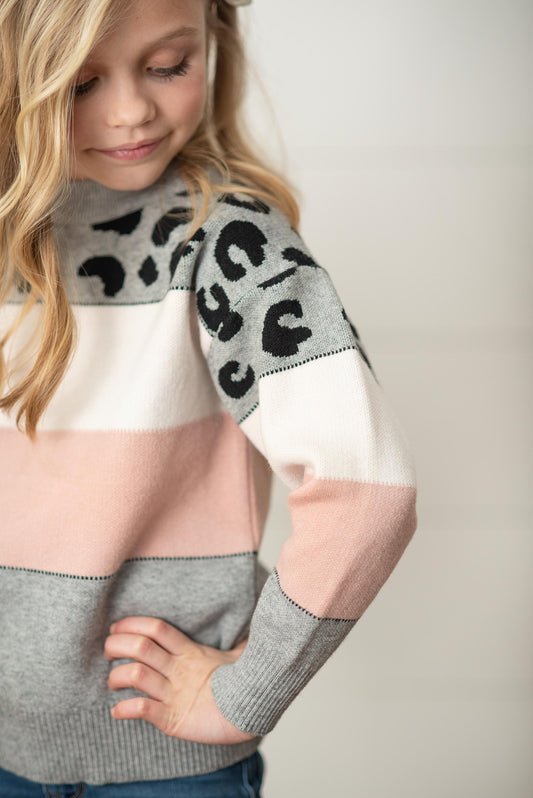 Gray Lep Stripe Sweater