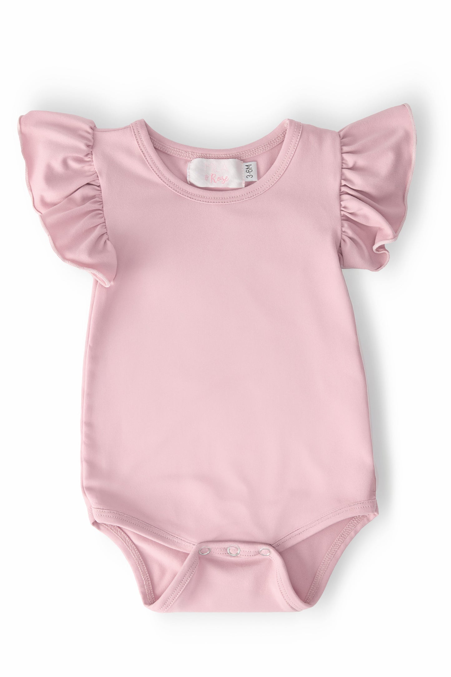 Vintage Pink S/S Flutter Bodysuit
