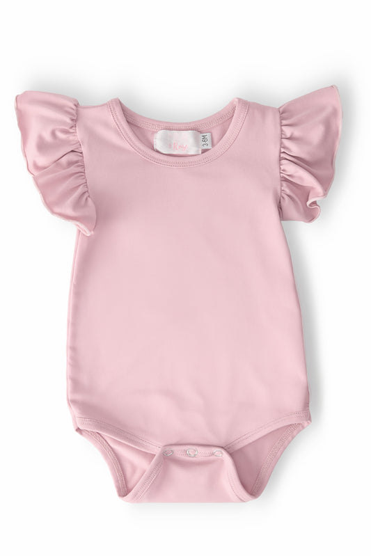 Vintage Pink S/S Flutter Bodysuit