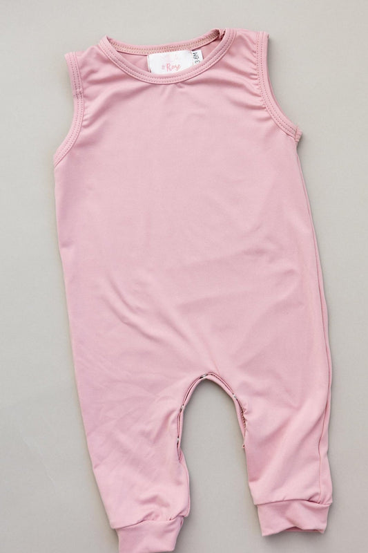 Vintage Pink Tank One-Piece Jogger